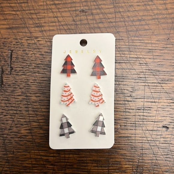 Jewelry - 3-Pack of Christmas‎ Tree Earrings
